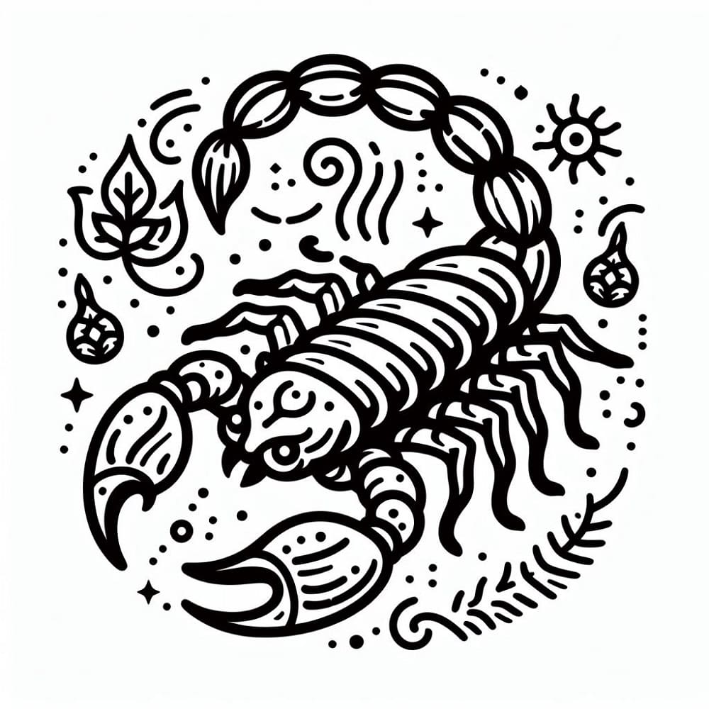 Målarbild Vacker Skorpion