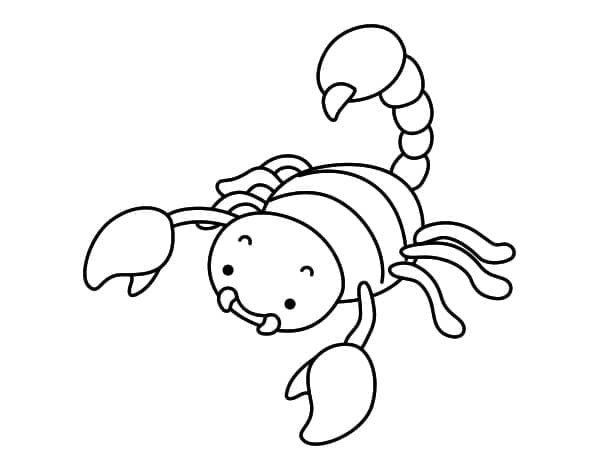 Målarbild Väldigt Söt Skorpion