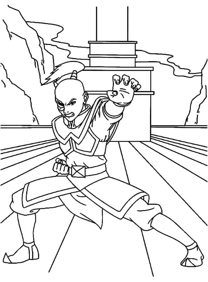 Målarbild Zuko från Avatar Legenden om Aang