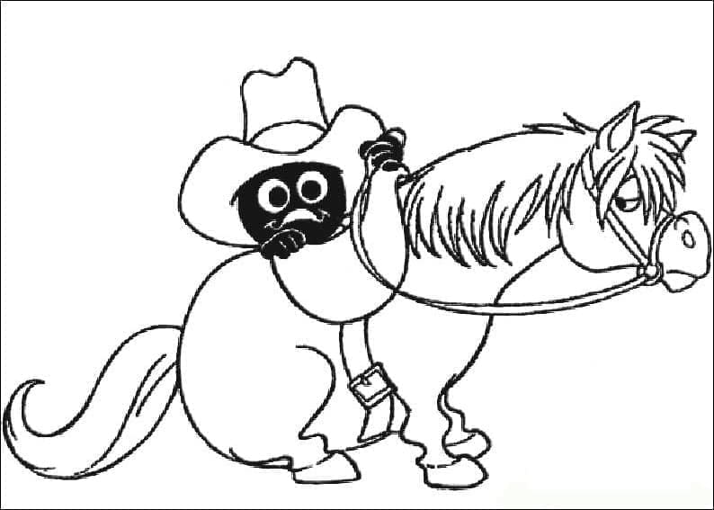 Målarbild Calimero och Hästen