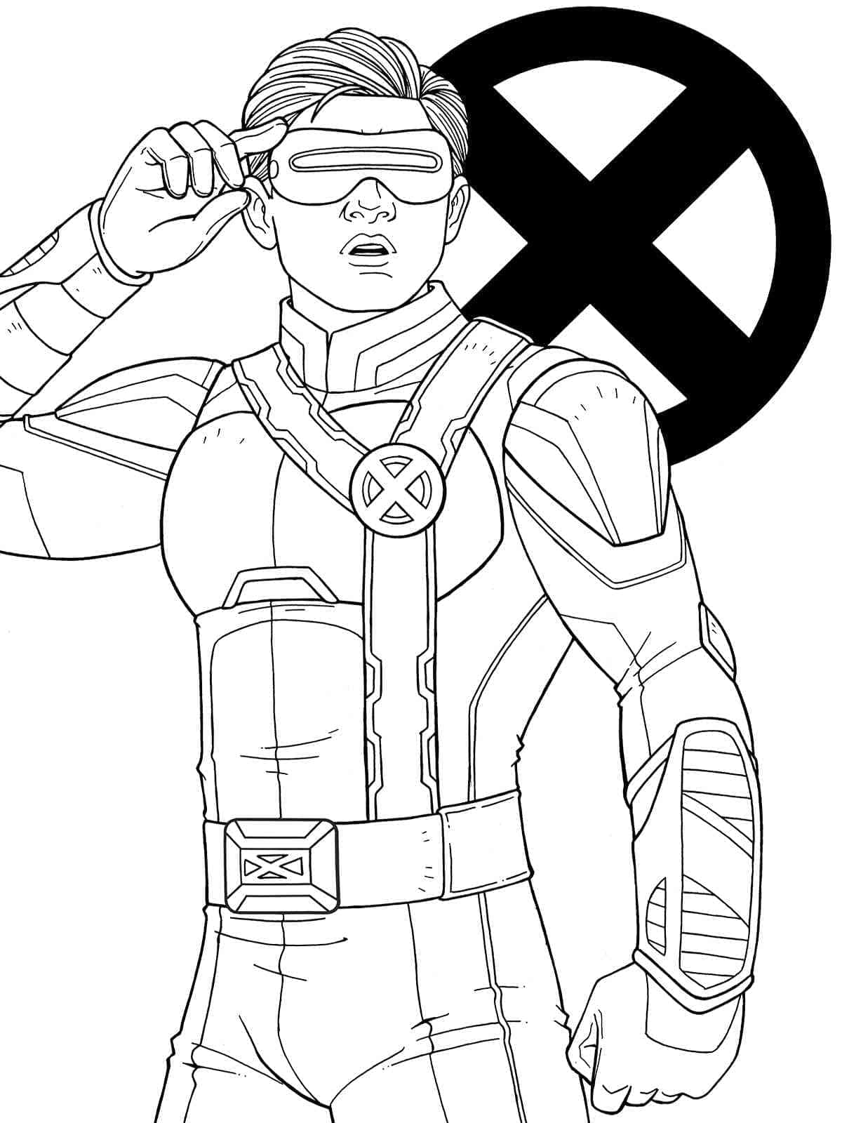 Målarbild Cyclope från X-Men