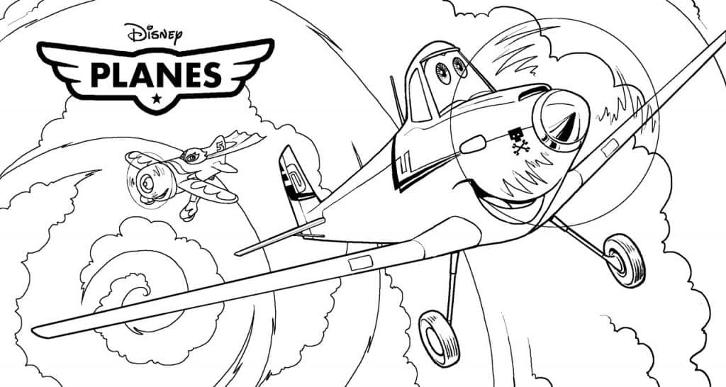 Målarbild Disney Flygplan Utskrivbar