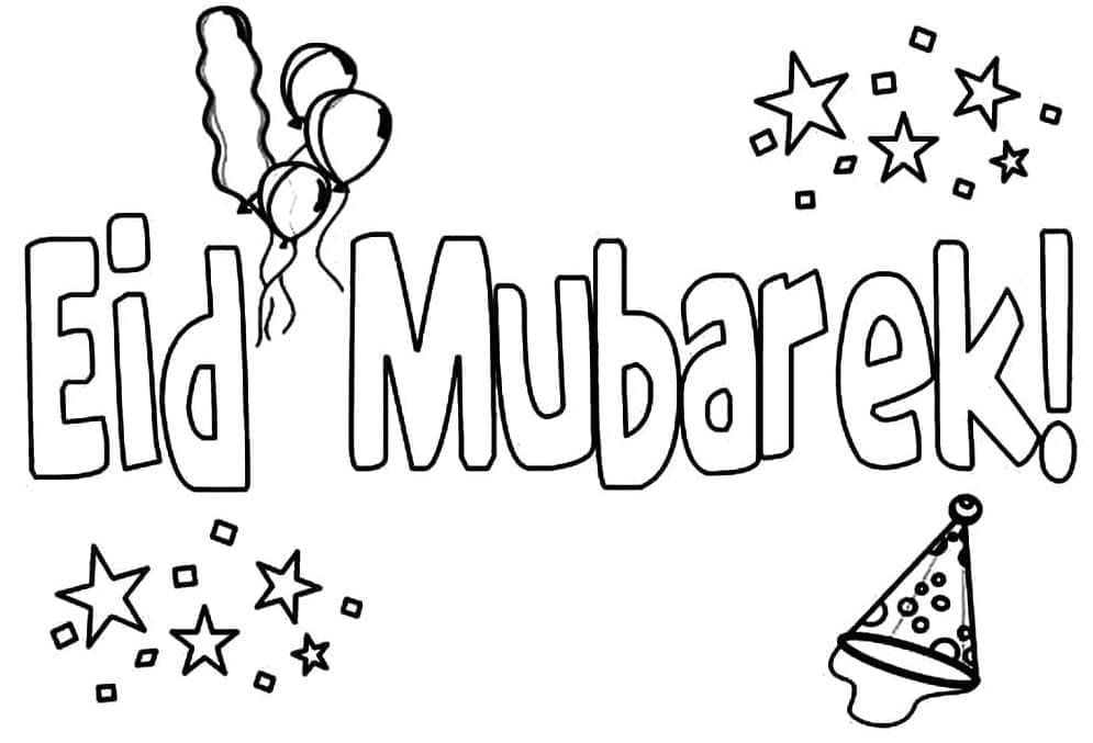 Målarbild Eid Mubarak 3
