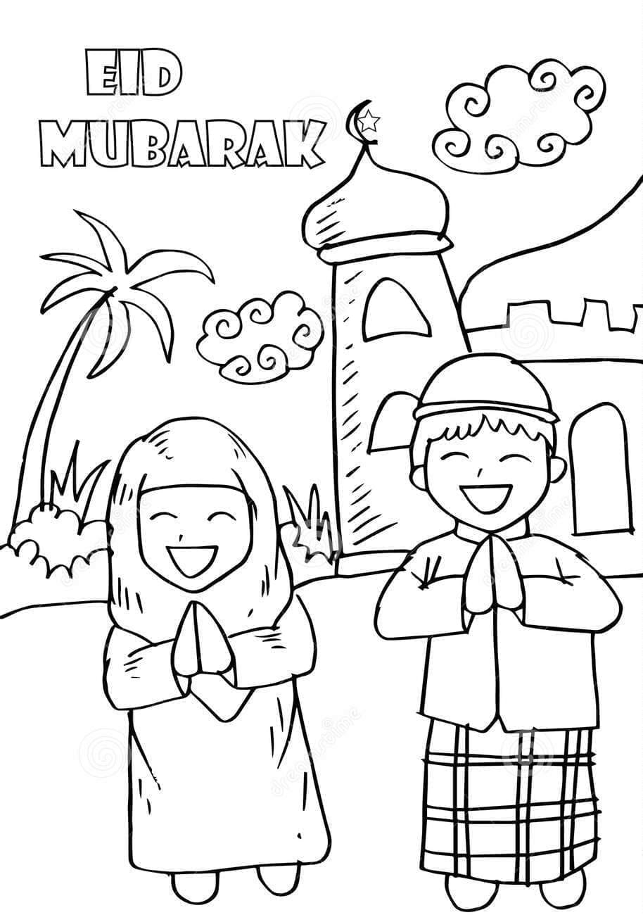 Målarbilder Eid Mubarak