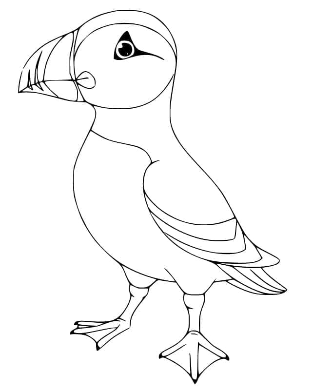 Målarbild En Lunnefågel