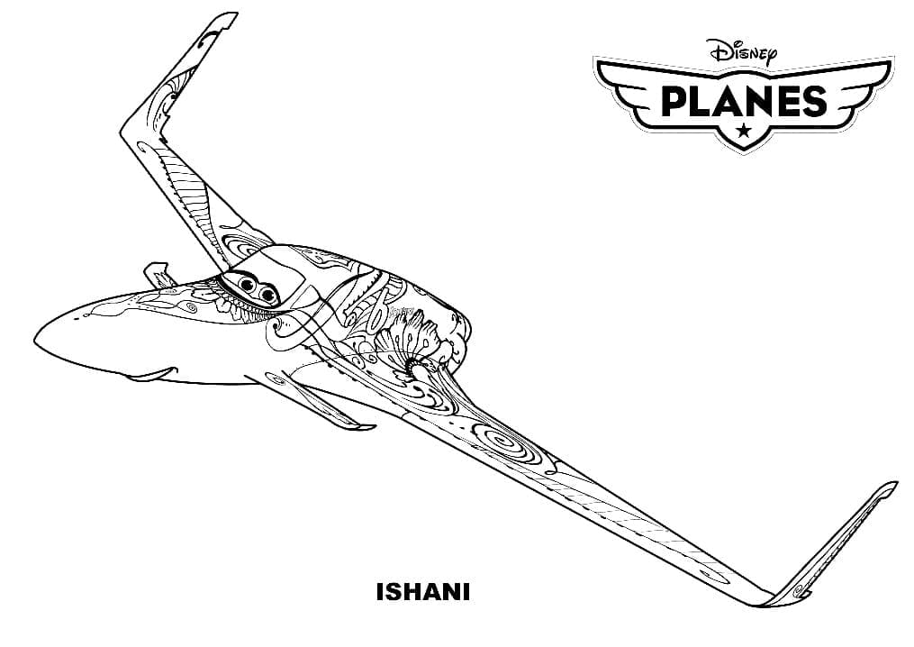 Målarbild Ishani från Disney Flygplan