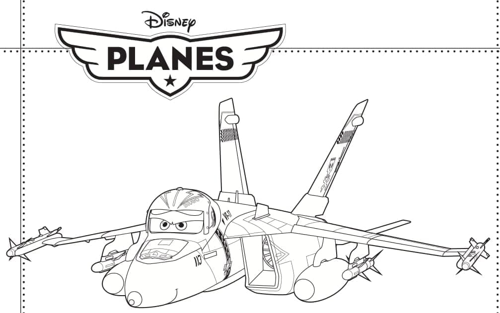 Målarbild Jetplanet Bravo från Disney Flygplan