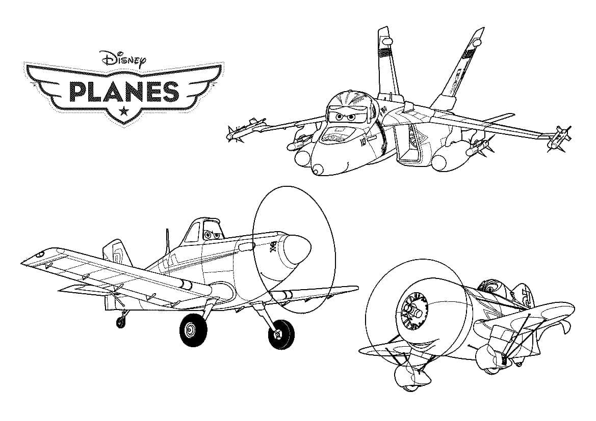 Målarbild Karaktärer från Disney Flygplan