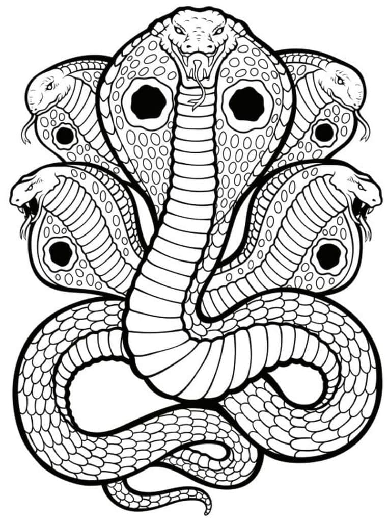 Målarbild Kung Kobra Tatuering