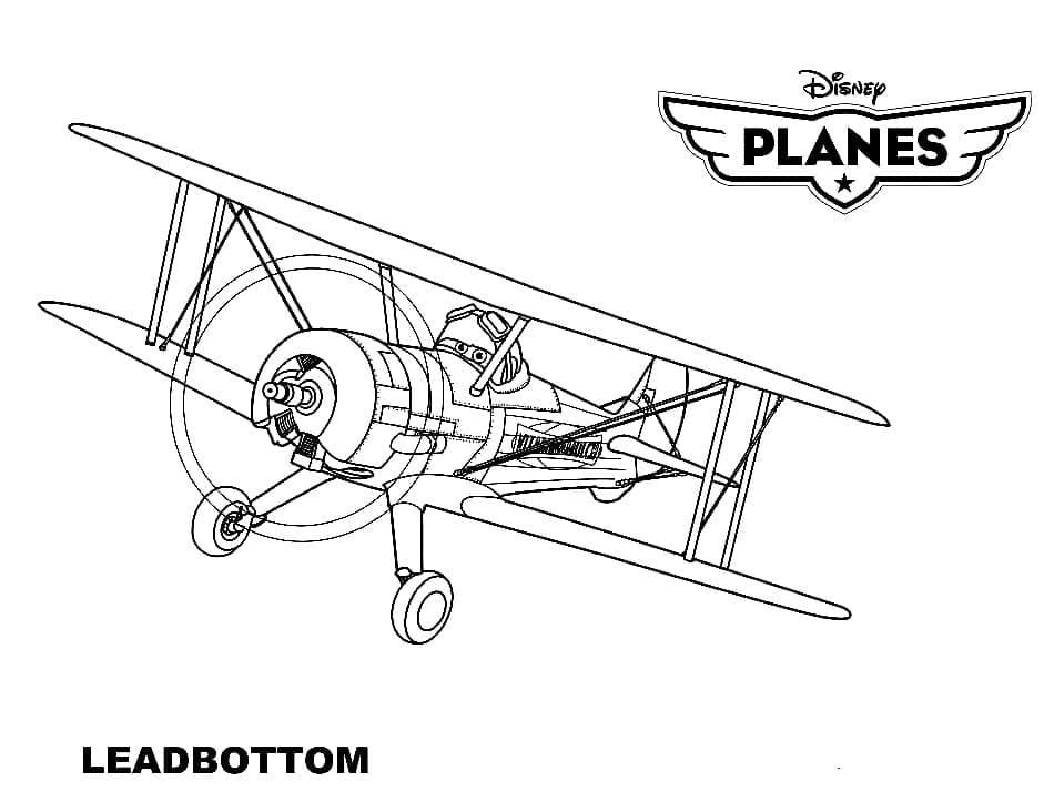 Målarbild Leadbottom från Disney Flygplan