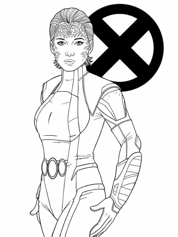 Målarbild Mystique från X-Men