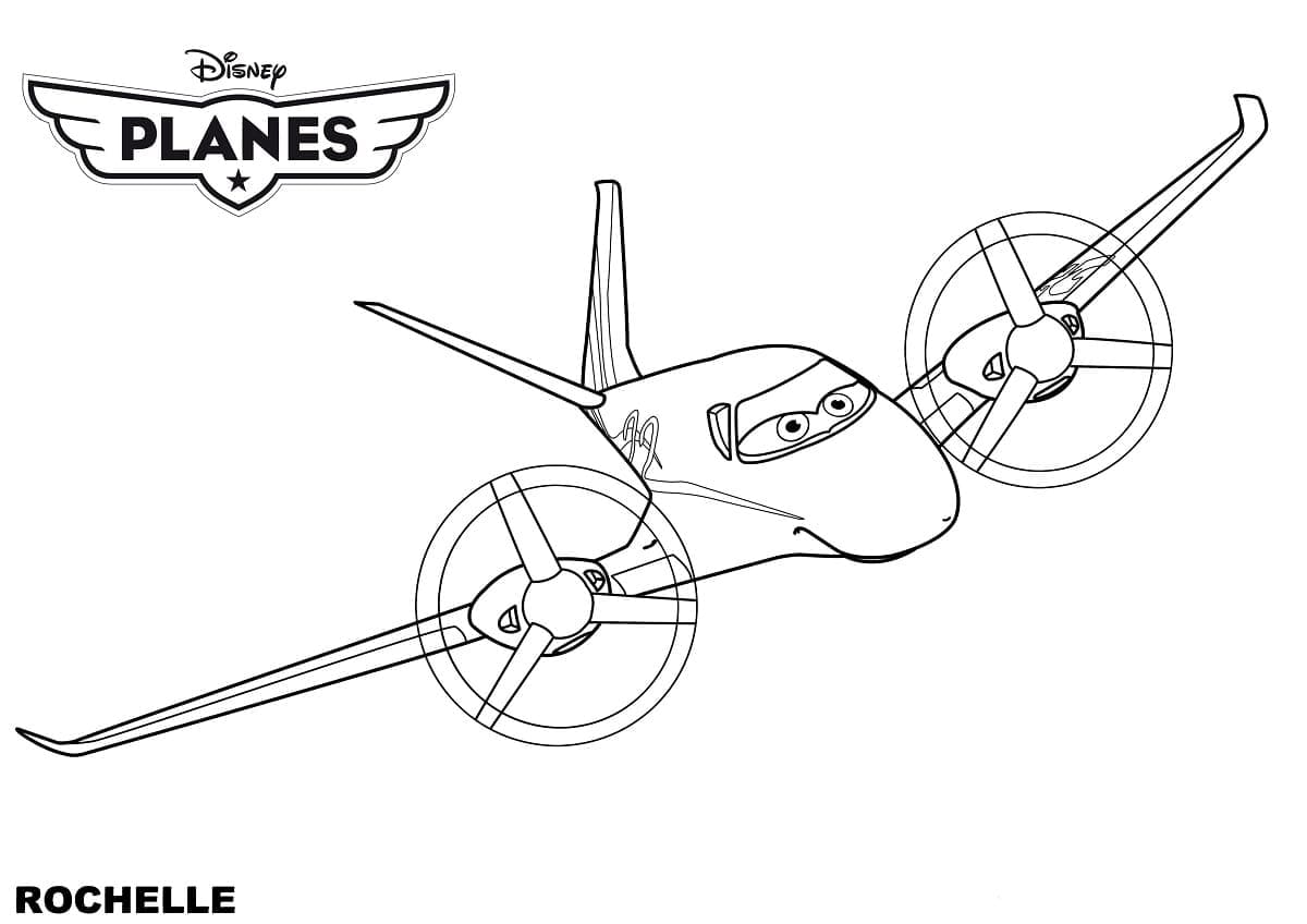 Målarbild Rochelle Disney Flygplan