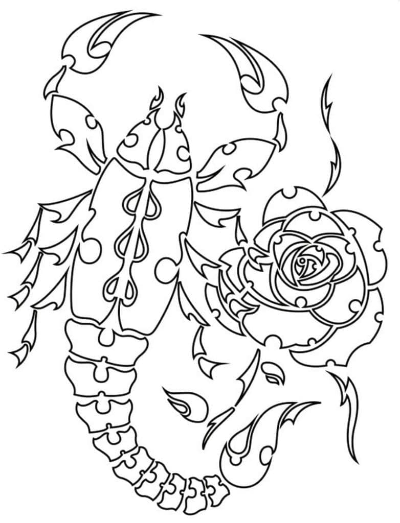 Målarbild Skorpion Tatuering