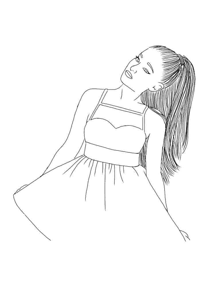 Målarbild Amerikansk Sångare Ariana Grande