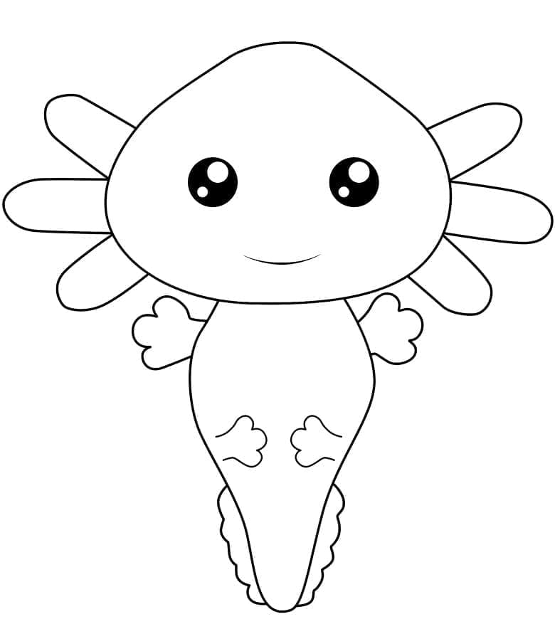 Målarbild En Enkel Axolotl