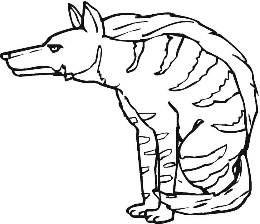 Målarbild En Hyena