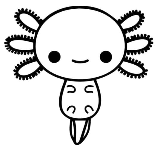 Målarbild En Mycket Enkel Axolotl