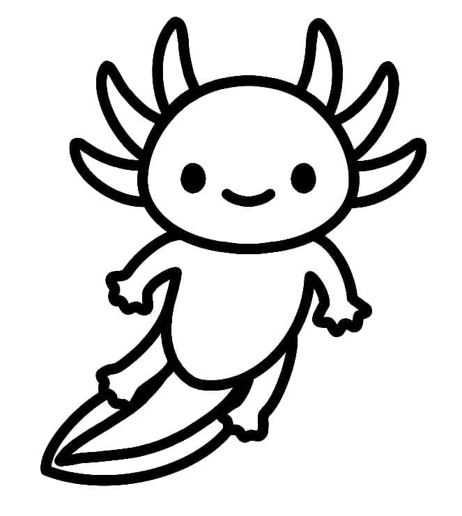Målarbild Enkel Axolotl