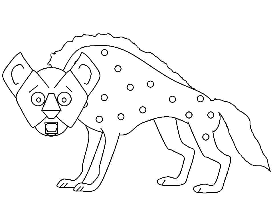 Målarbild Enkel Hyena