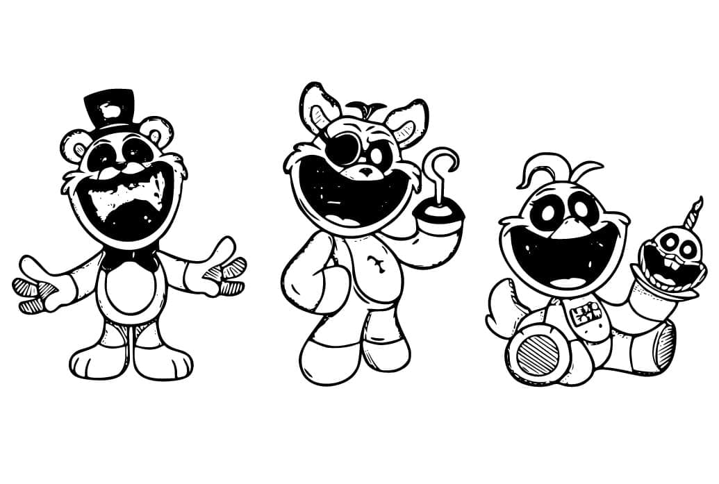 Målarbild FNAF Smiling Critters