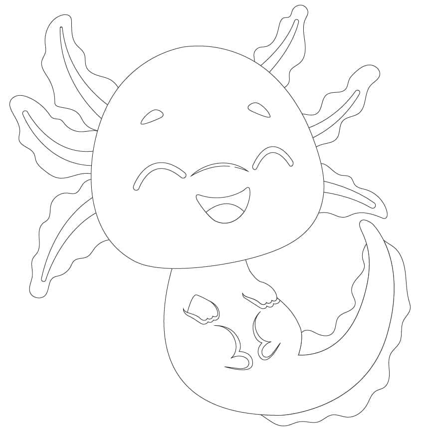 Målarbild Ganska Axolotl
