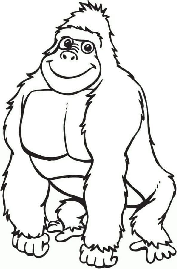 Målarbild Glad Gorilla