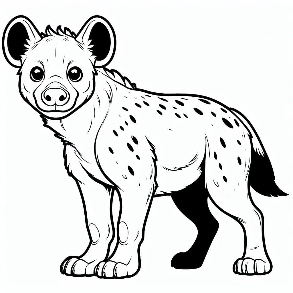 Målarbild Liten Hyena