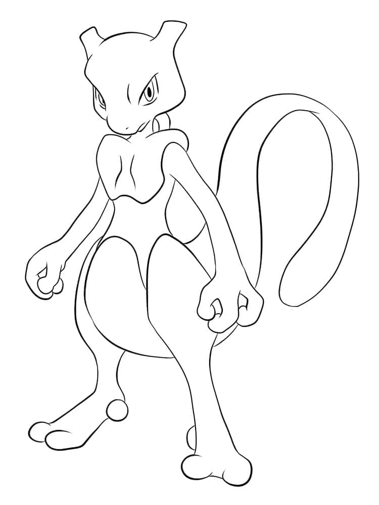 Målarbild Mewtwo 2