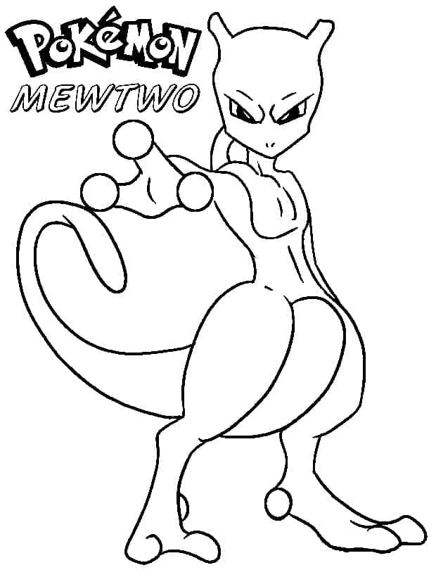 Målarbild Mewtwo 3