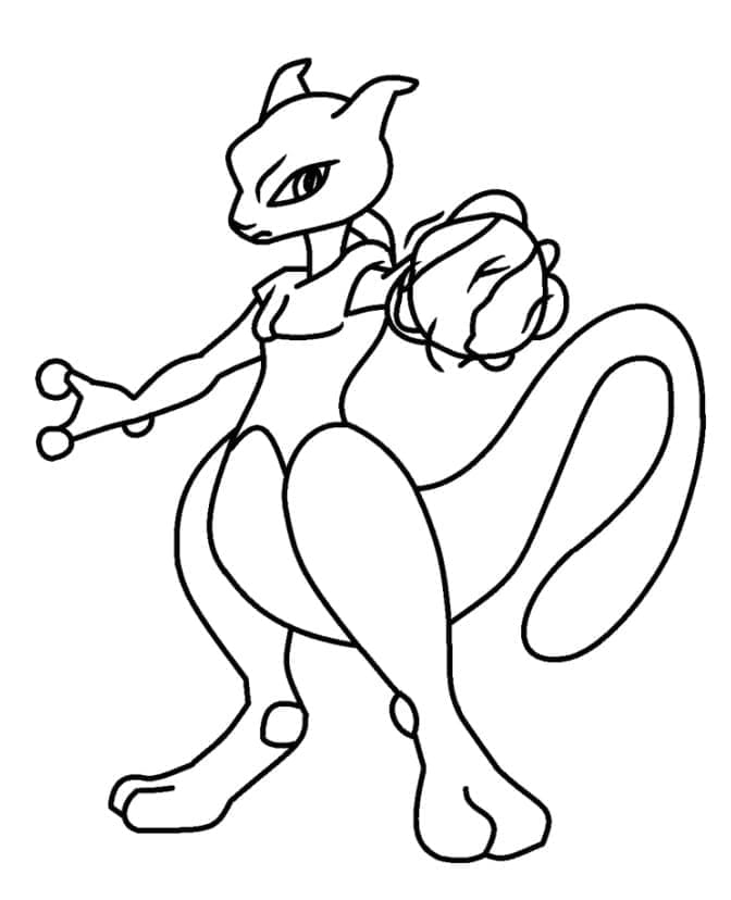 Målarbild Mewtwo för Barn