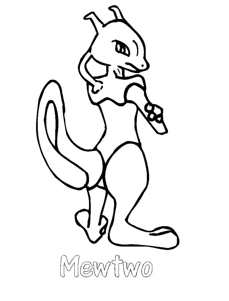 Målarbild Mewtwo Pokemon