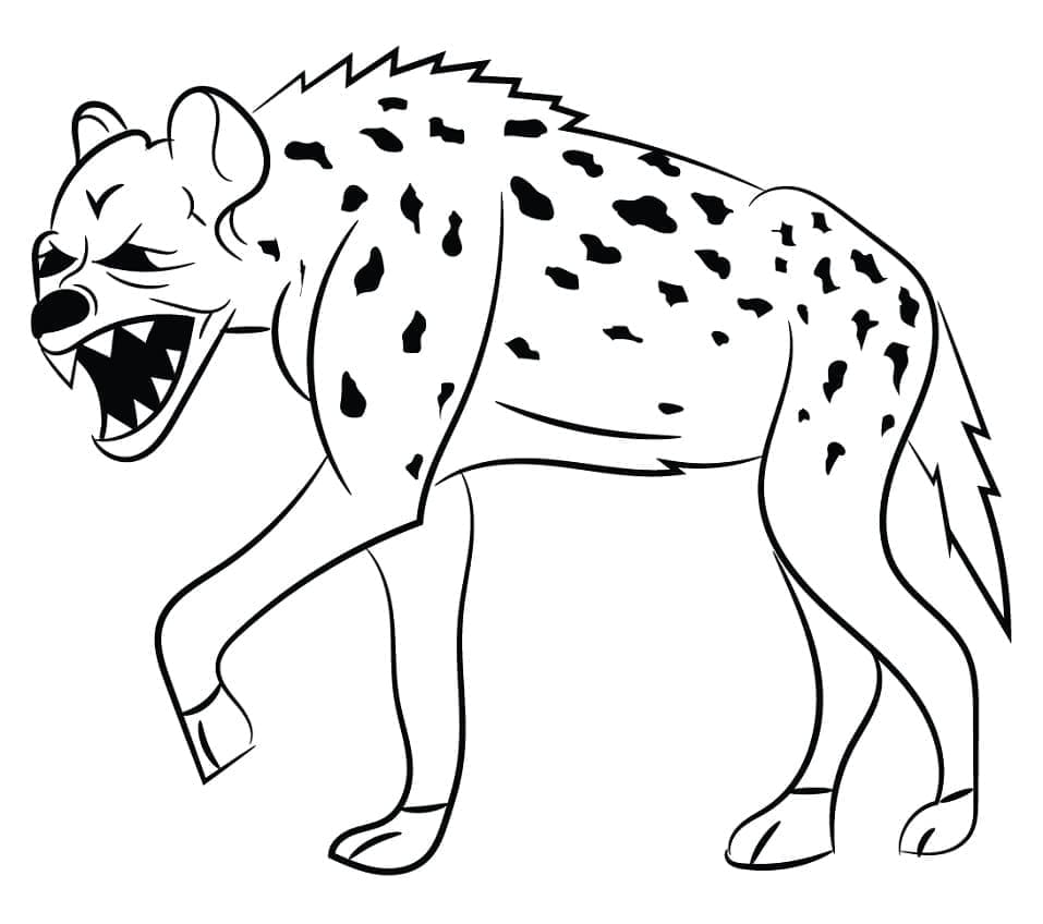 Målarbild Utskrivbar Hyena