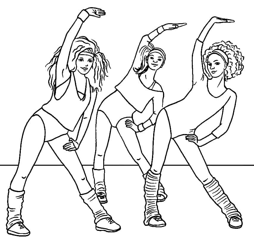 Målarbild Aerobics Dans