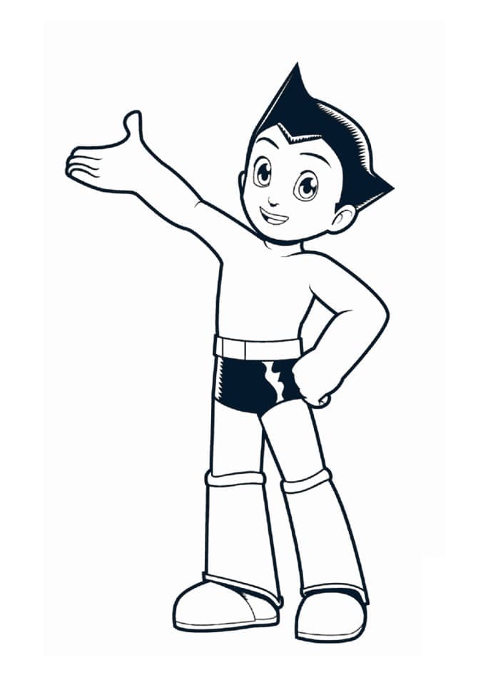 Målarbild Astro Boy Gratis för Barn