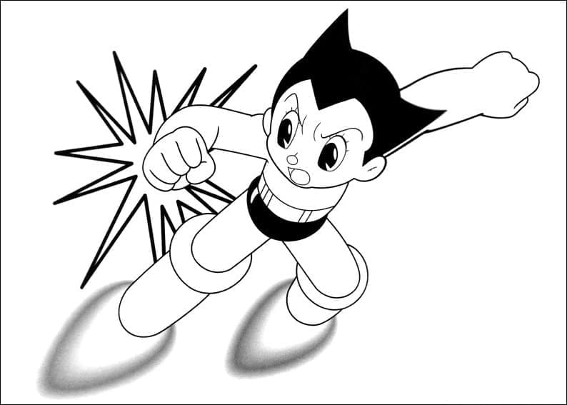 Målarbild Astro Boy Gratis Utskrivbar