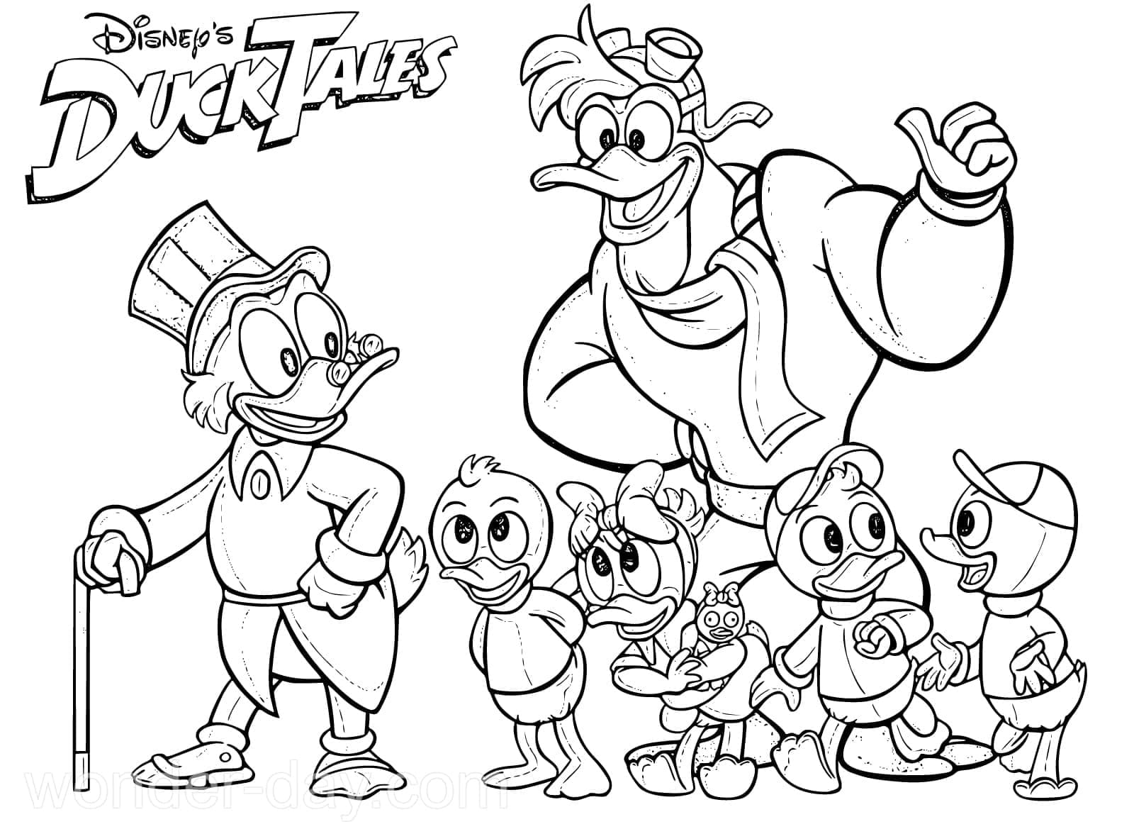 Målarbild Karaktärer från Disney Ducktales