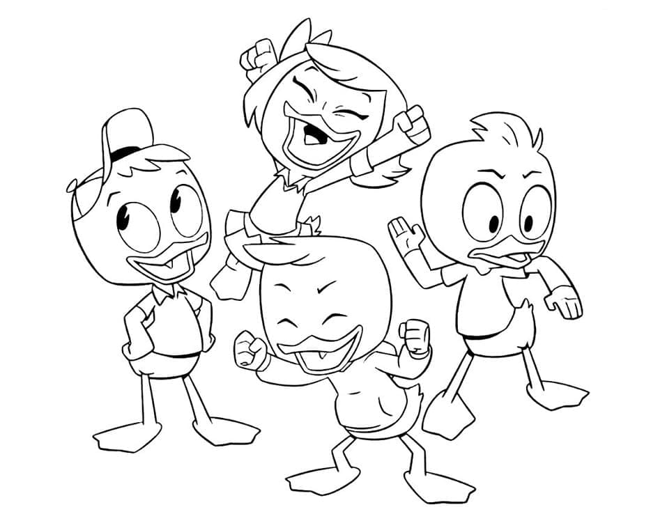 Målarbild Karaktärer från Ducktales