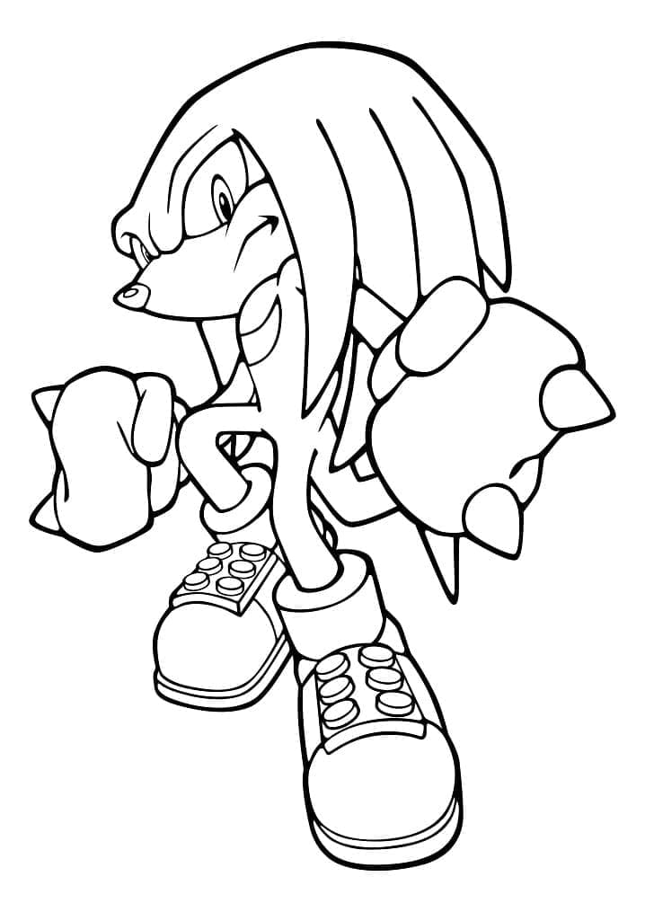 Målarbild Knuckles The Echidna från Sonic