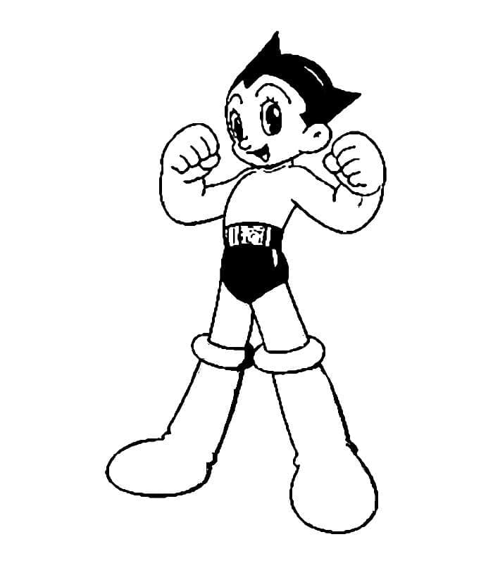 Målarbild Leende Astro Boy