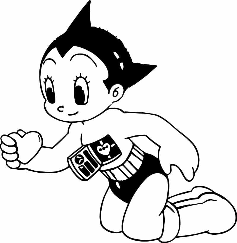 Målarbild Söt Astro Boy