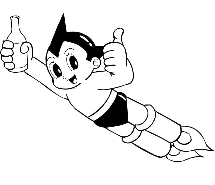 Målarbild Vänlig Astro Boy