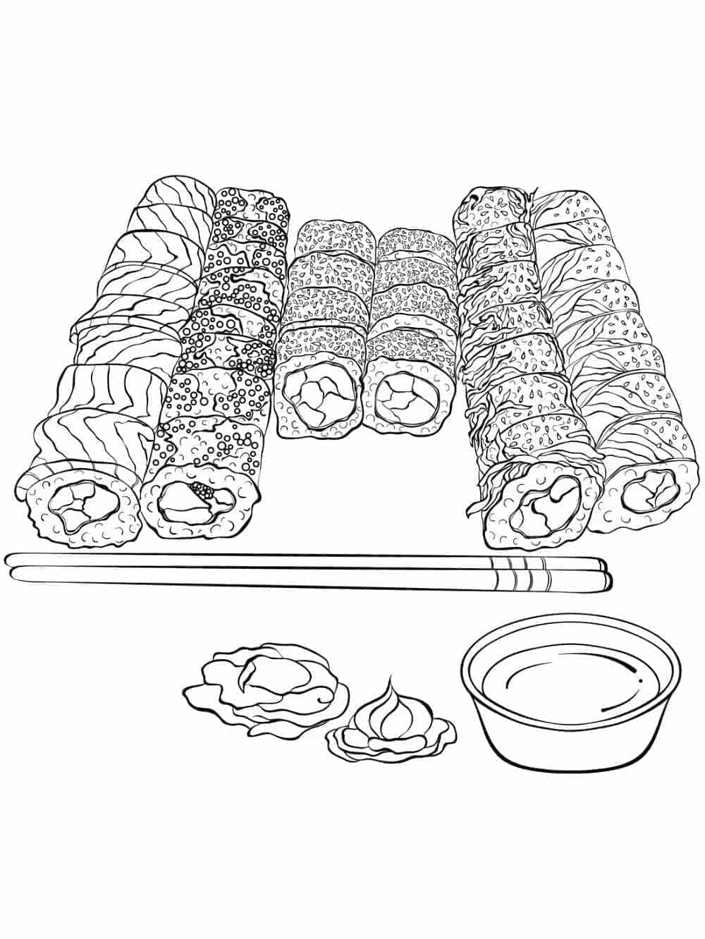 Målarbild Sushi 3