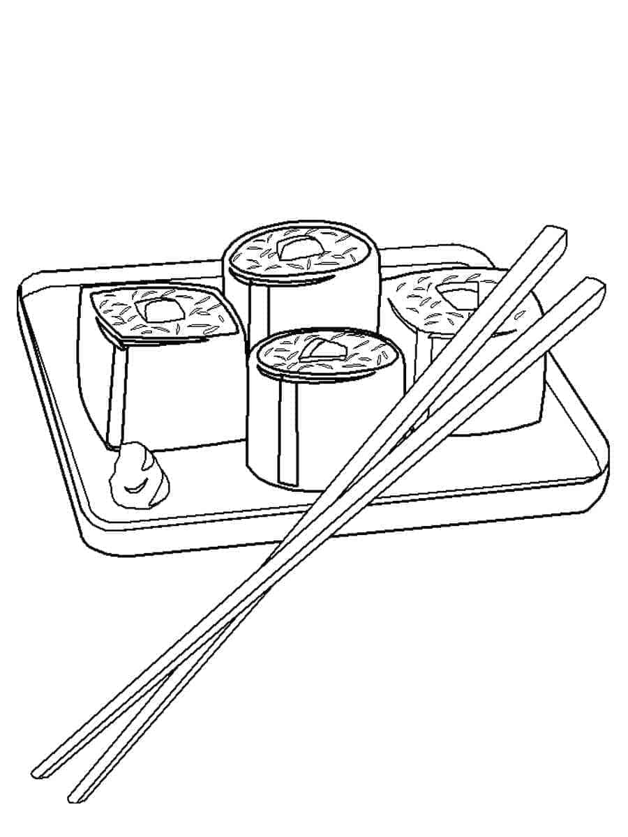Målarbild Sushi Måltid