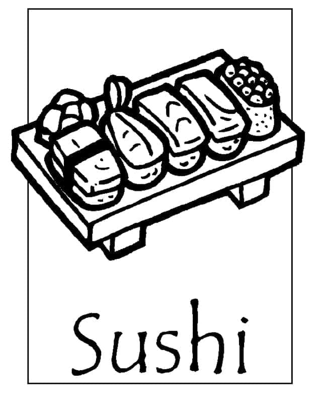 Målarbild Sushi Tallrik