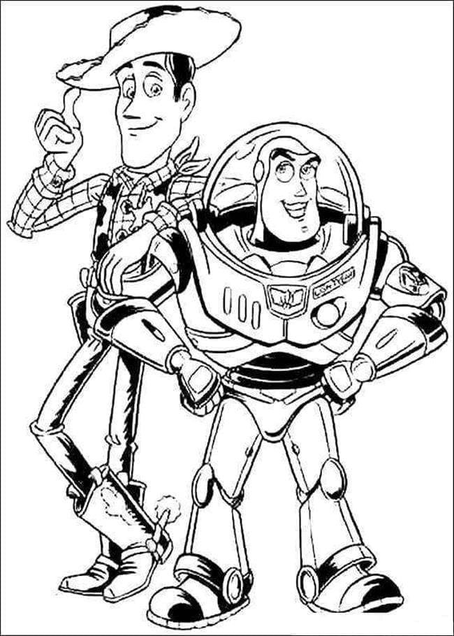 Målarbild Toy Story Woody och Buzz Lightyear