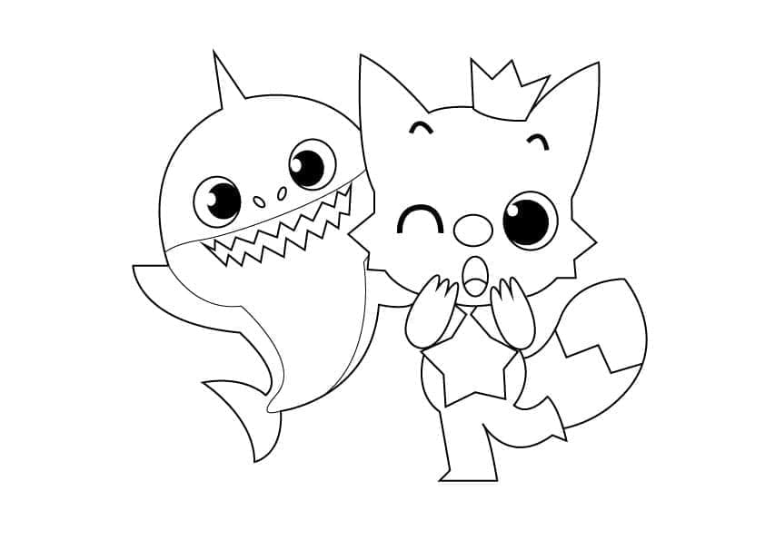 Målarbild Pinkfong Baby Shark