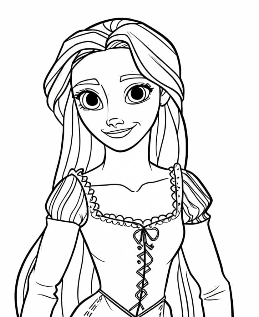 Målarbild Rapunzel Disney Trassel