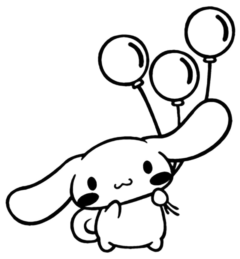 Målarbild Cinnamoroll med Ballonger