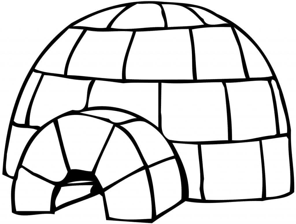 Målarbild En Igloo