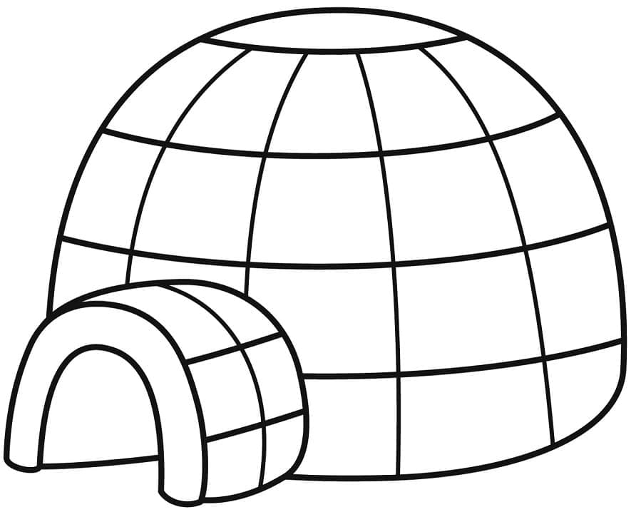 Målarbild Enkel Igloo